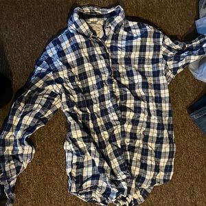Casual flannel ready to be worn.